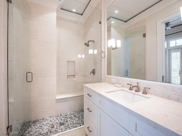 1270 Gulf Shore Blvd S, Naples, FL 34102 - full bathroom with a stall shower and vanity