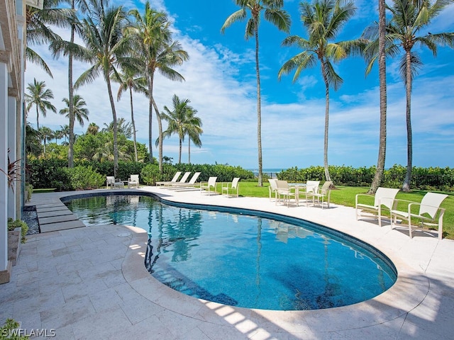 1270 Gulf Shore Blvd S, Naples, FL 34102 - outdoor pool with a patio area