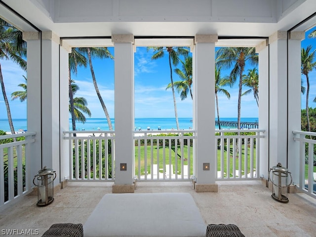 1270 Gulf Shore Blvd S, Naples, FL 34102 - sunroom featuring a water view