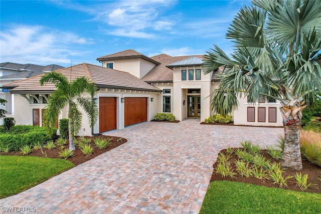 view of front of house featuring a garage