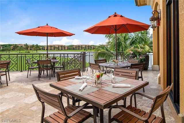 view of patio with outdoor dining space