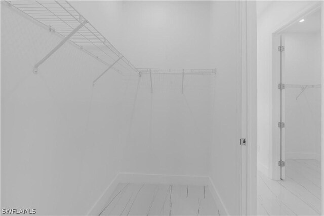 view of walk in closet