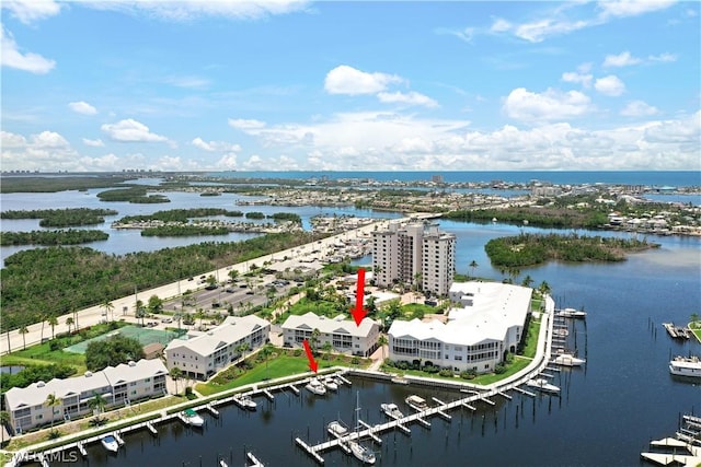 18080 San Carlos Blvd Unit 724, Fort Myers Beach, FL 33931 - bird's eye view with a water view