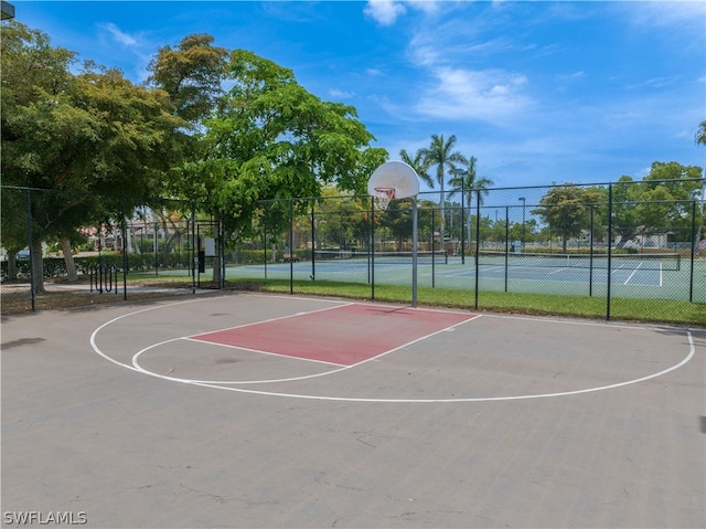 view of basketball court