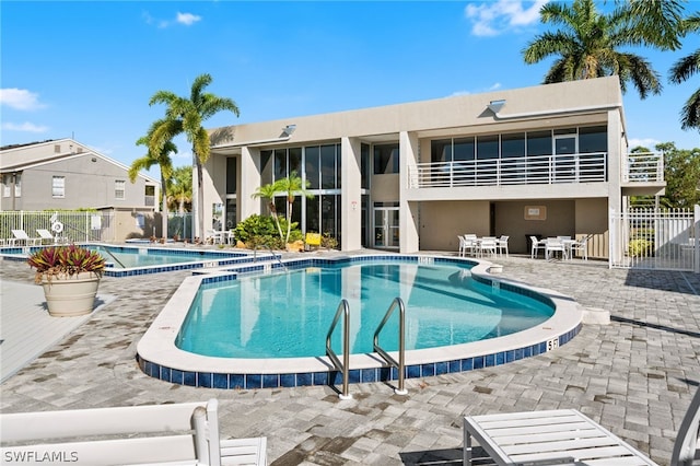 view of pool with a patio area