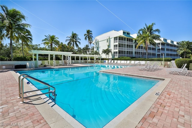 view of pool with a patio area