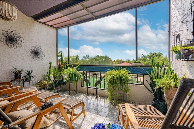 view of sunroom