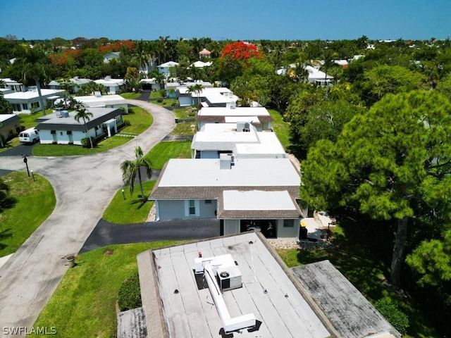 aerial view of residential area