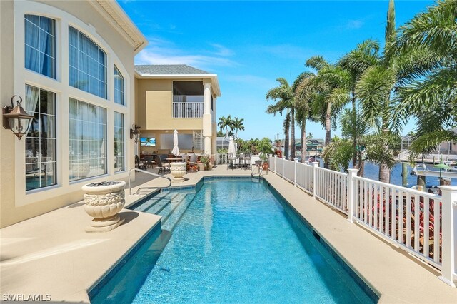 view of pool with a patio