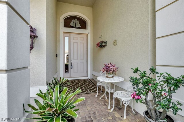 view of doorway to property