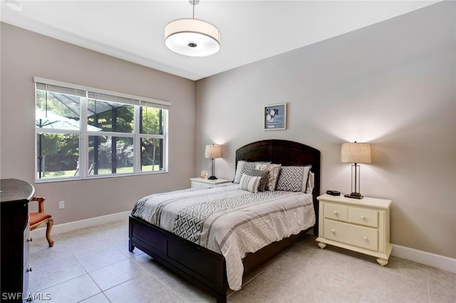 view of tiled bedroom