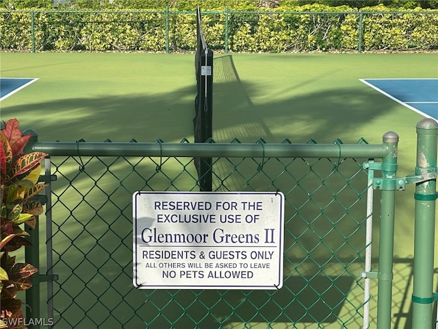 view of tennis court