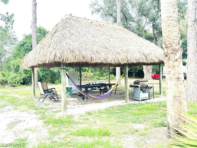 surrounding community with a gazebo