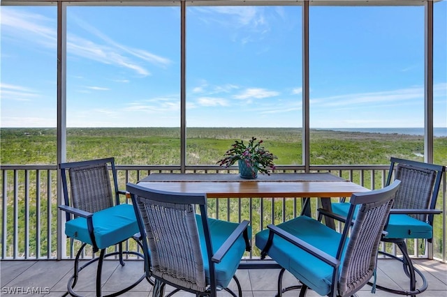 view of sunroom