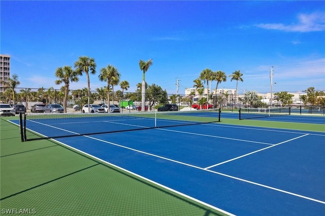 view of sport court featuring basketball hoop