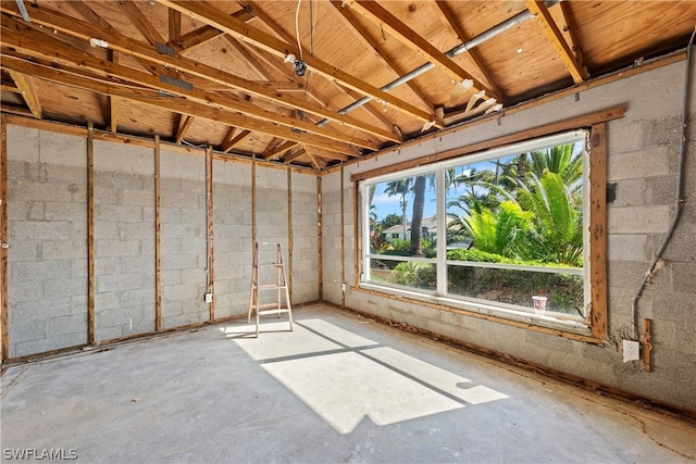 misc room featuring concrete flooring and a healthy amount of sunlight