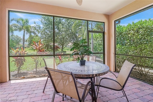 view of sunroom / solarium