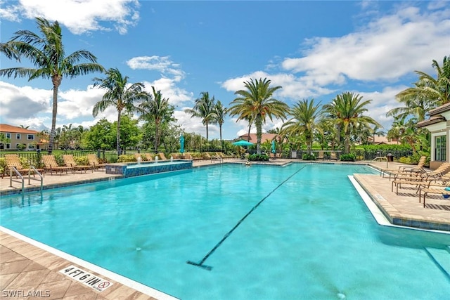 view of pool with a patio area