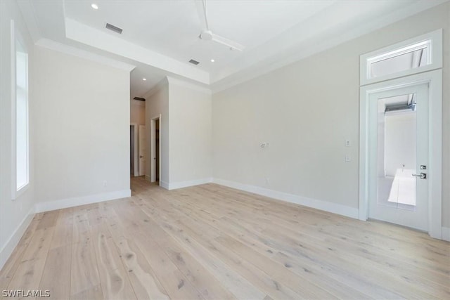 23517 Coconut Landing Dr, Estero, FL 34134 - spare room with recessed lighting, baseboards, visible vents, and light wood finished floors