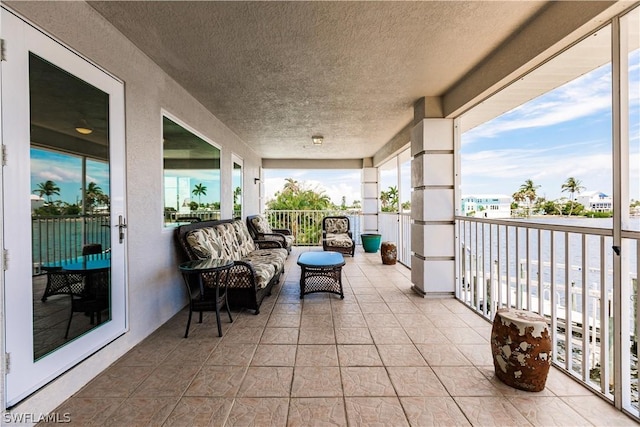 balcony featuring outdoor lounge area