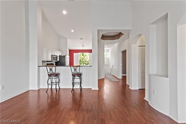 interior space featuring dark hardwood / wood-style flooring