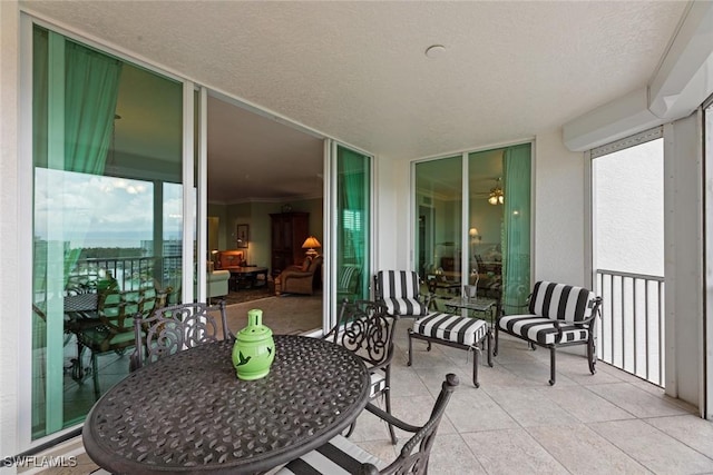 view of patio with a balcony