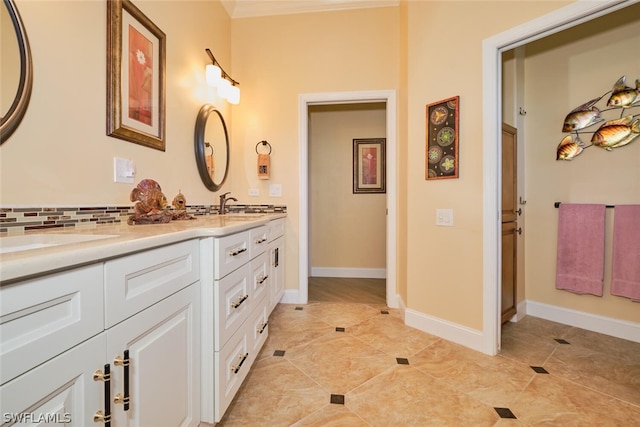 bathroom with vanity