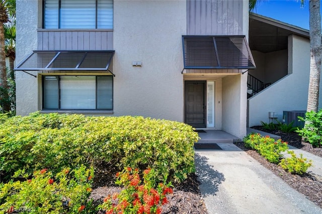 property entrance with central AC