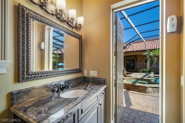 bathroom with vanity