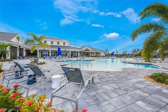 view of pool with a patio area