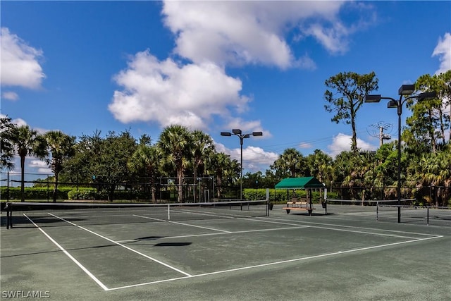 view of tennis court