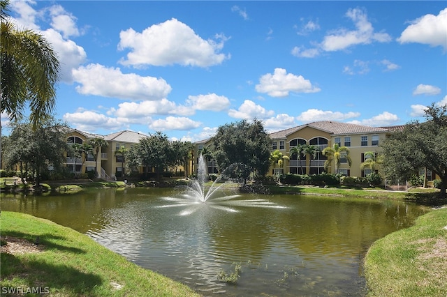 view of water feature