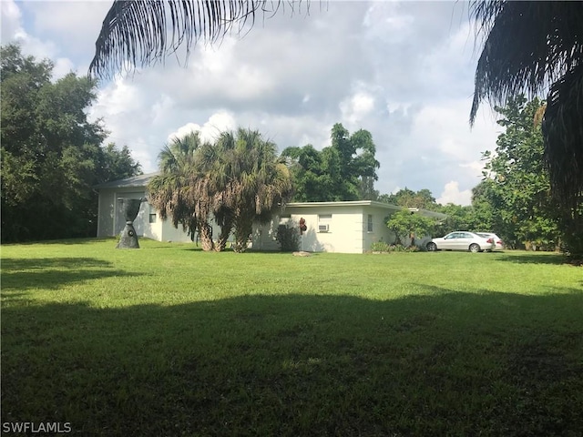 view of grassy yard