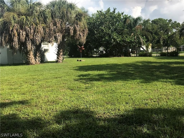 view of grassy yard