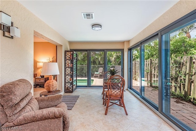 view of sunroom / solarium