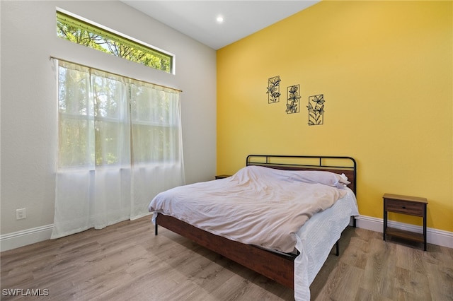 bedroom featuring wood-type flooring