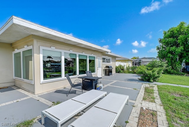 view of patio with grilling area