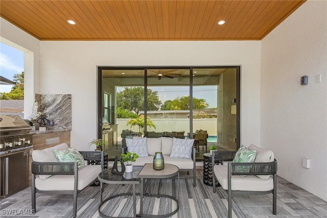 689 101st Ave N, Naples, FL 34108 - view of patio with an outdoor living space