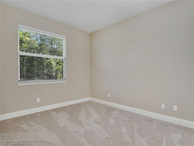 empty room featuring light carpet and plenty of natural light