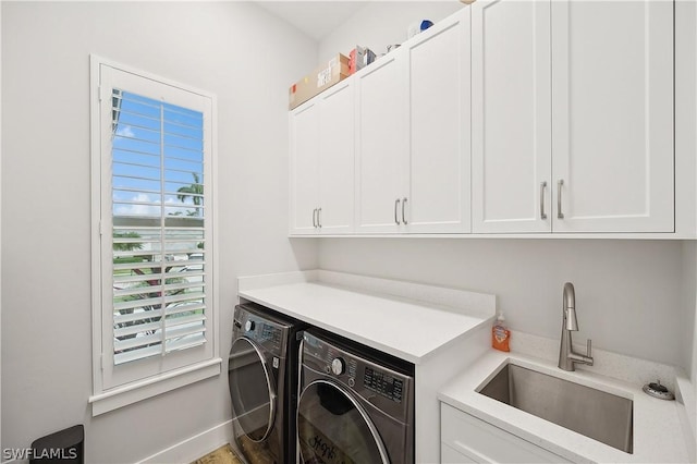 1641 Orleans Ct, Marco Island, FL 34145 - washroom with separate washer and dryer and cabinet space