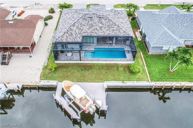 1641 Orleans Ct, Marco Island, FL 34145 - aerial view of property and surrounding area with a nearby body of water and a pool area