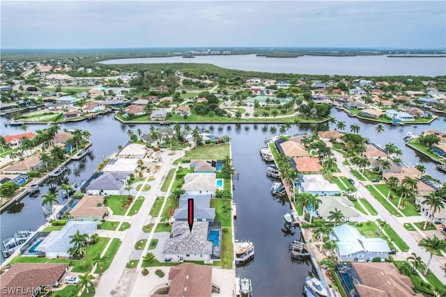 1641 Orleans Ct, Marco Island, FL 34145 - aerial view of property and surrounding area with nearby suburban area and a large body of water