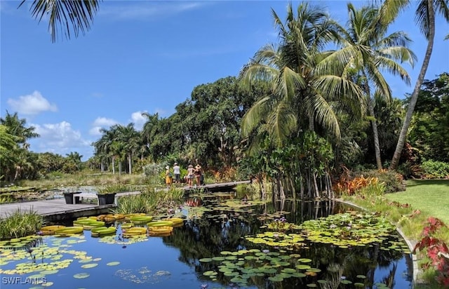 3200 Barrett Ave, Naples, FL 34112 - water view featuring a boat dock
