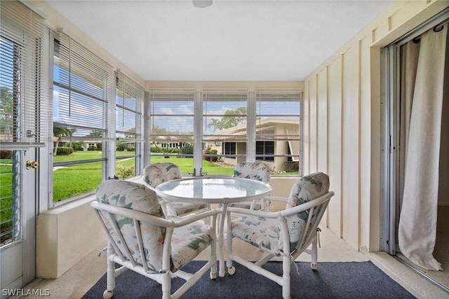 view of sunroom