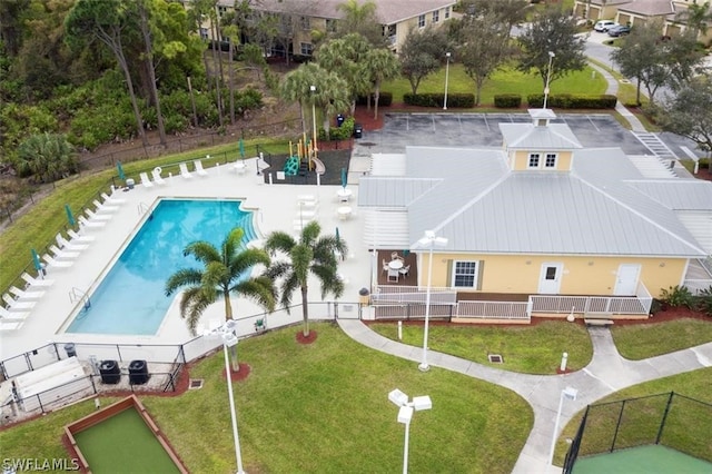 birds eye view of property