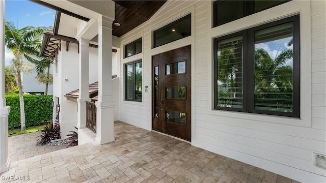 view of doorway to property