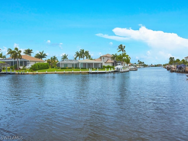 water view with a residential view