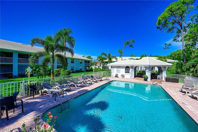 view of pool featuring a patio