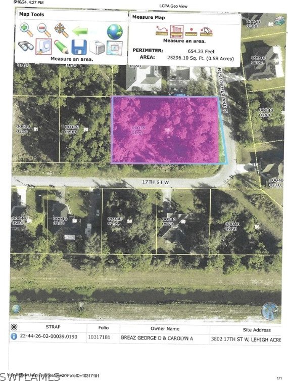 3802 17th St W, Lehigh Acres FL, 33971 land for sale