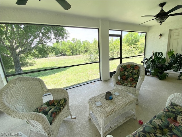 view of sunroom / solarium